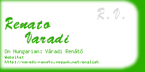 renato varadi business card