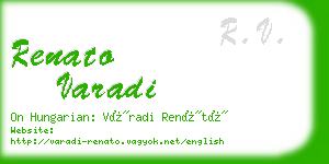 renato varadi business card